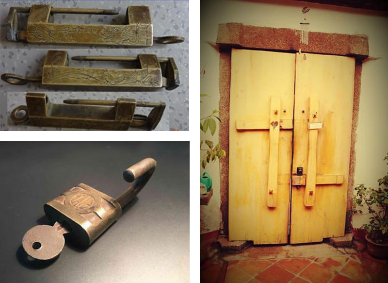 最早時期的銅鎖、鐵鎖